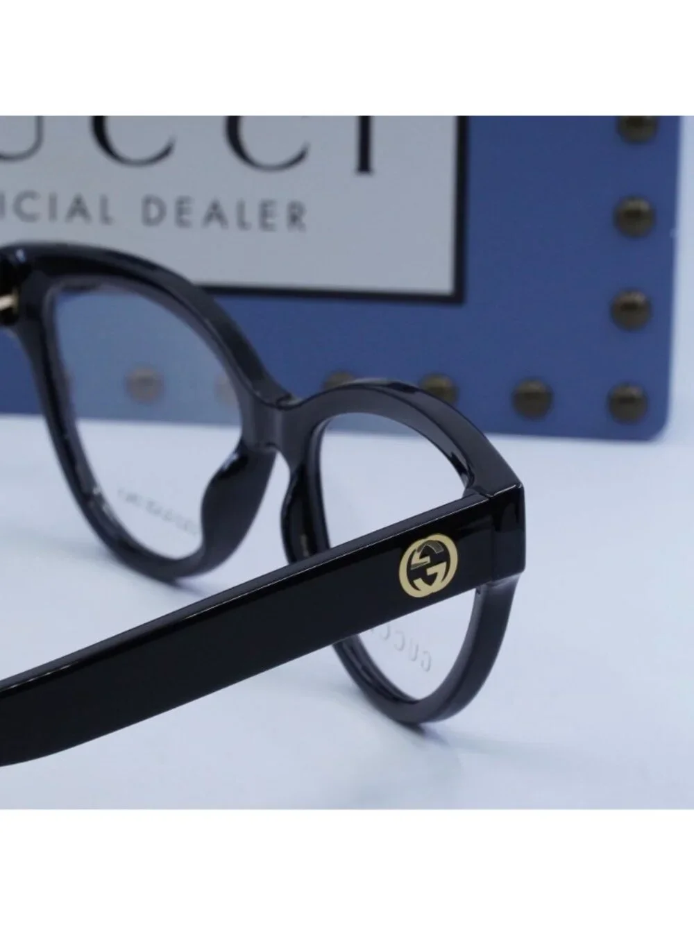 Gucci GG1581O 001 Cat Eye 55mm Eyeglasses - Black
